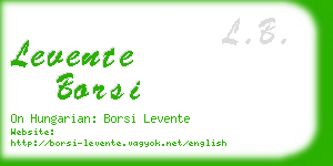 levente borsi business card